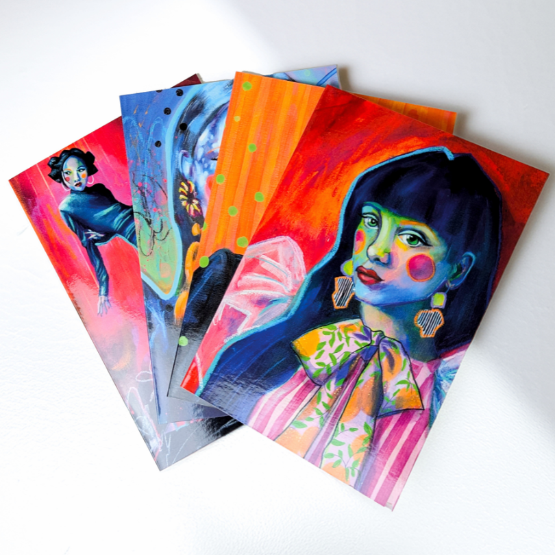 Set of 4 postcards